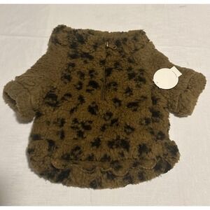 Aerie Offleash Dog Fuzzy Sweater size XS NWT Cheetah print